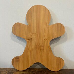 Bamboo Gingerbread Man Cutting Board Christmas